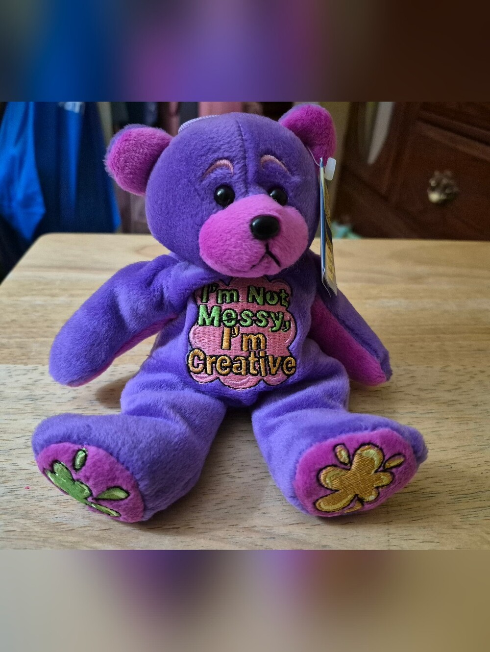 Vintage Standen Im Not Messy Im Creative Bear New With Tags